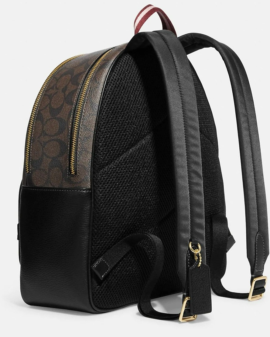 BALO NỮ COACH 1941 COURT BACKPACK IN SIGNATURE CANVAS WITH SKI PATCHES 1