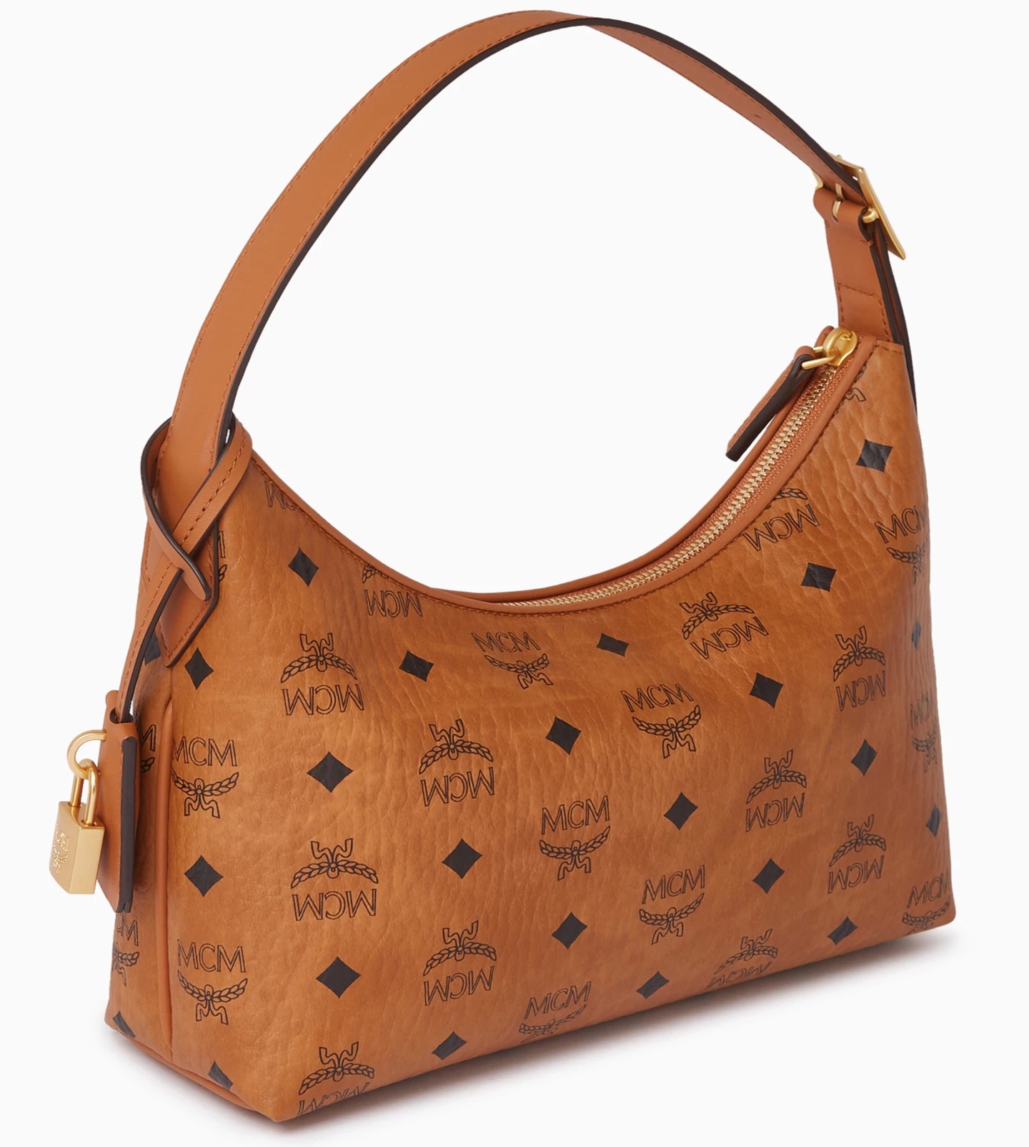 Túi xách nữ MCM Small Aren Hobo in Visetos Cognac 2