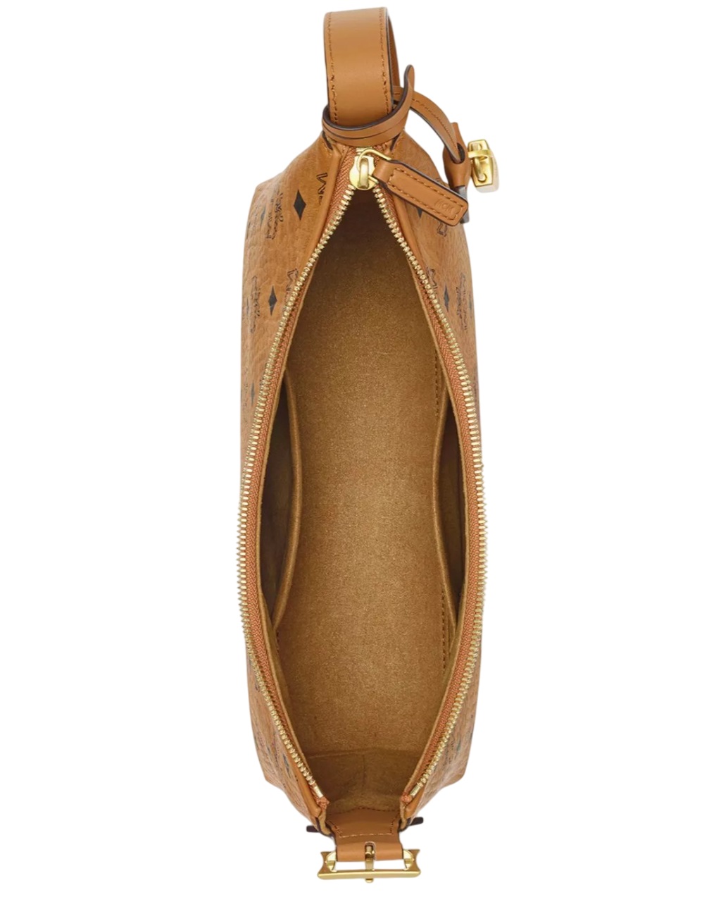 Túi xách nữ MCM Small Aren Hobo in Visetos Cognac 3