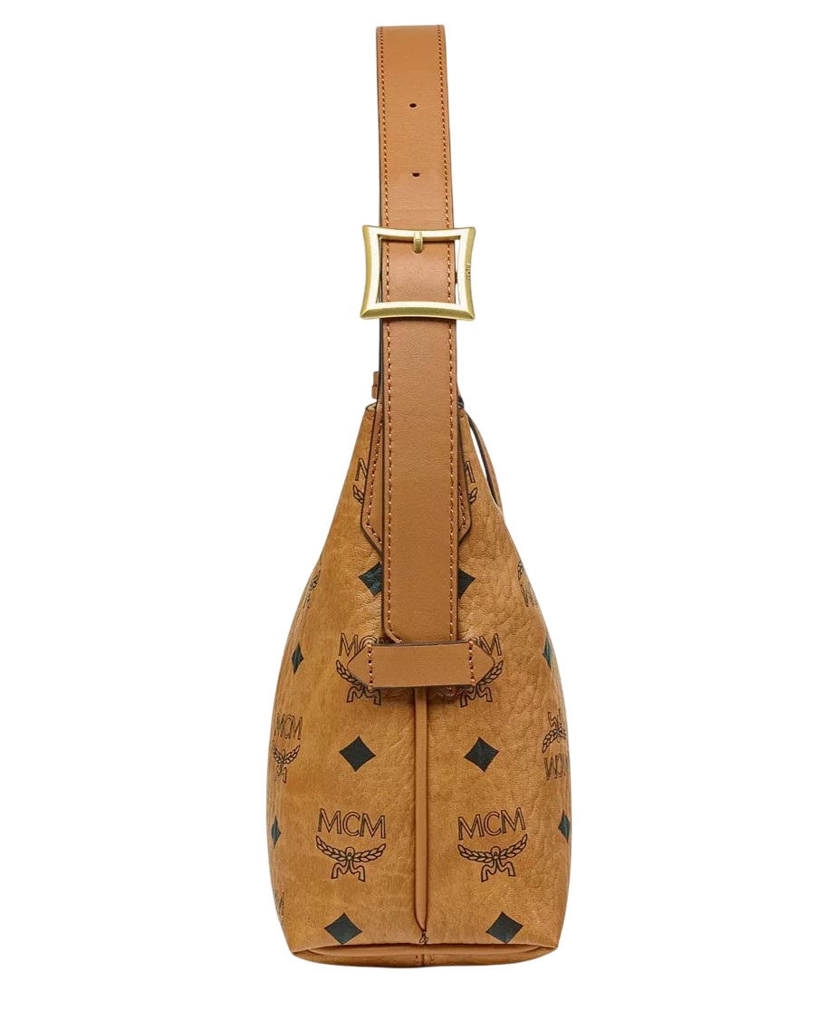 Túi xách nữ MCM Small Aren Hobo in Visetos Cognac 5