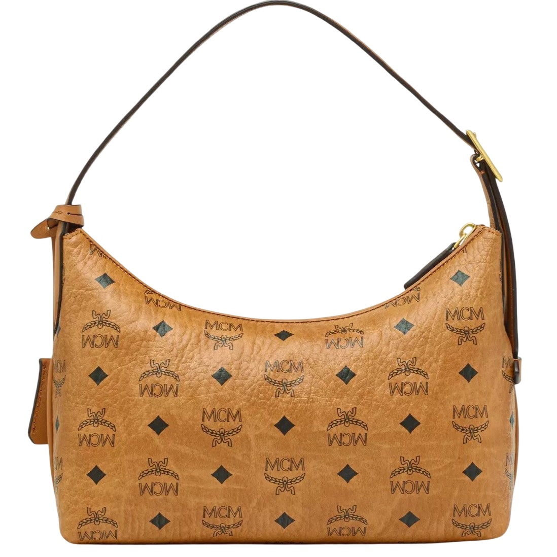 Túi xách nữ MCM Small Aren Hobo in Visetos Cognac 16
