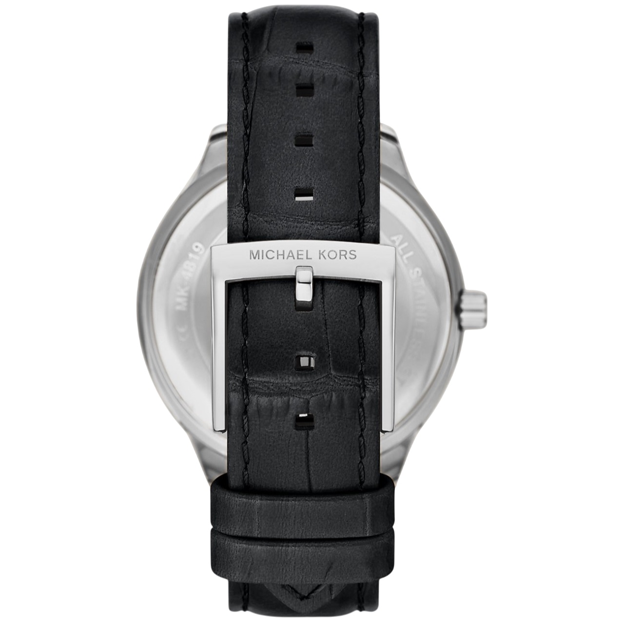 Đồng hồ nữ MK Michael Kors Sage Pavé Silver-Tone and Crocodile Embossed Leather Watch MK4821 1