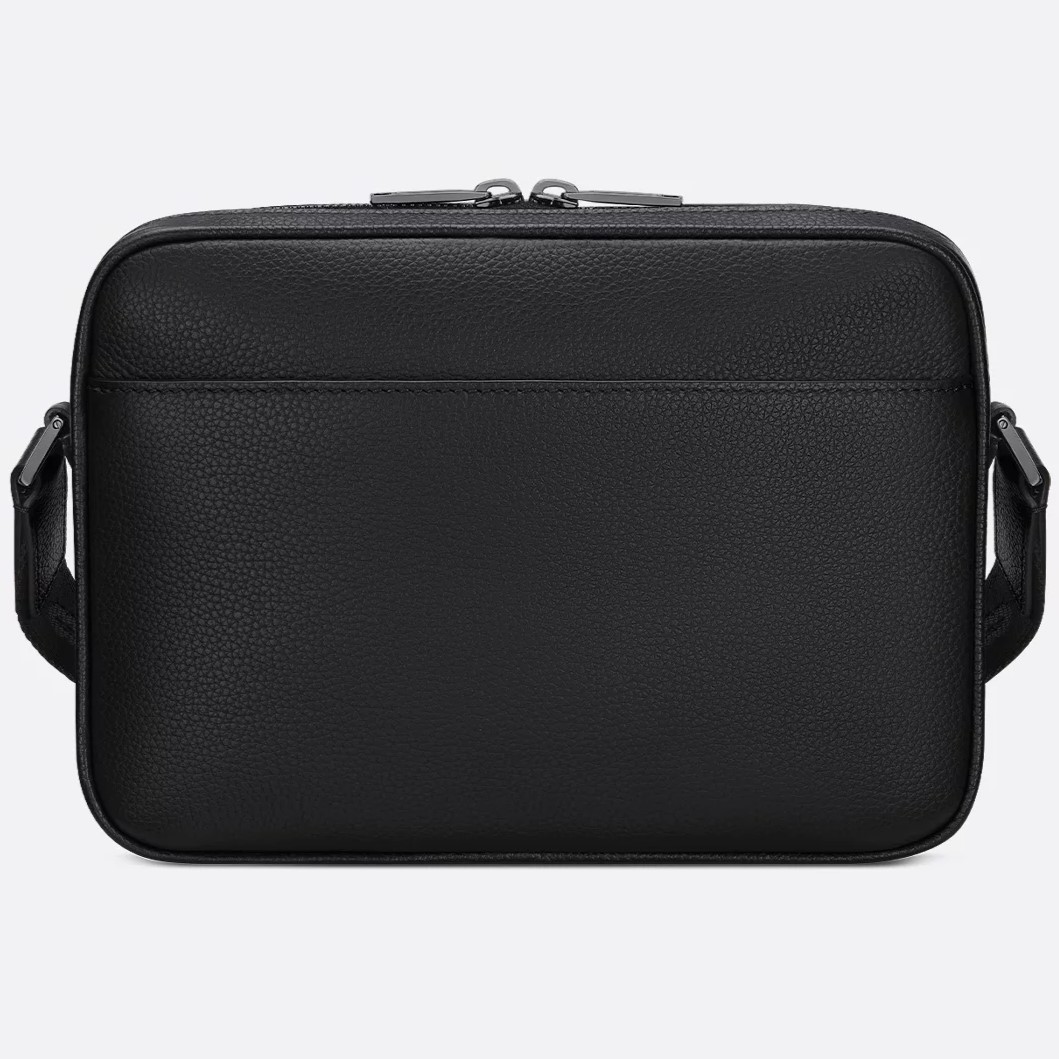 Túi Dior Nam Rider 2.0 Zipped Messenger Bag Black Dior Oblique Jacquard and Black Grained Calfskin 2