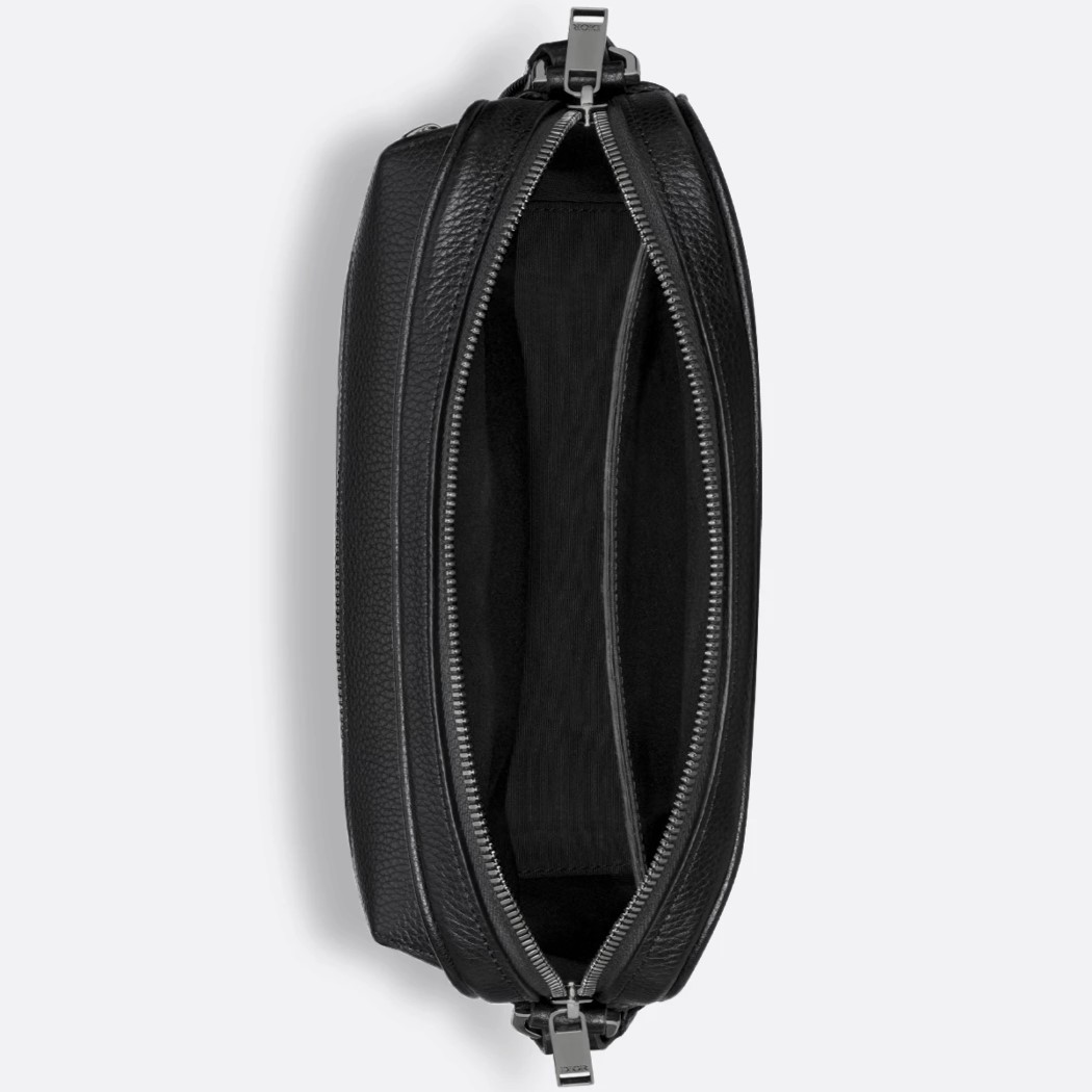 Túi Dior Nam Rider 2.0 Zipped Messenger Bag Black Dior Oblique Jacquard and Black Grained Calfskin 6