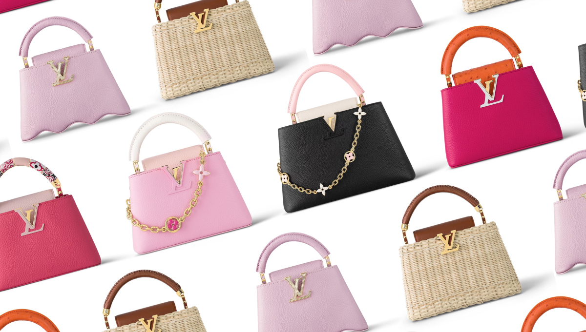 Túi Xách Tay Nữ LV Louis Vuitton Capucines Mini Candy Pink M22375 Màu Hồng 7
