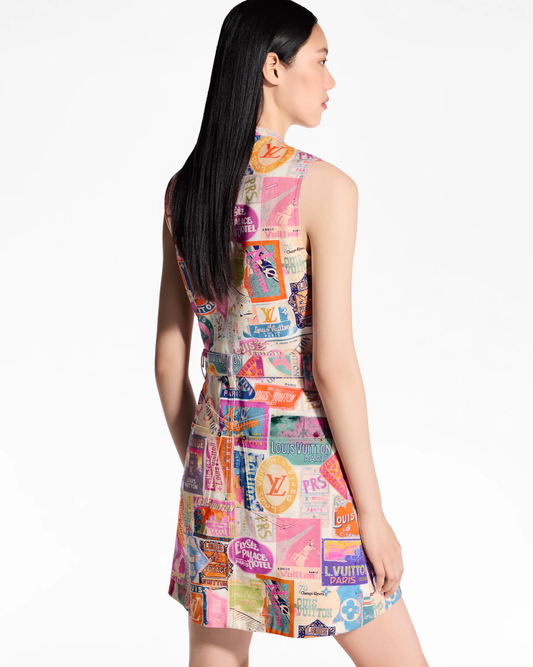 Váy đầm Louis Vuitton Travel Patch Zip-Up Dress 1AHGFD 5