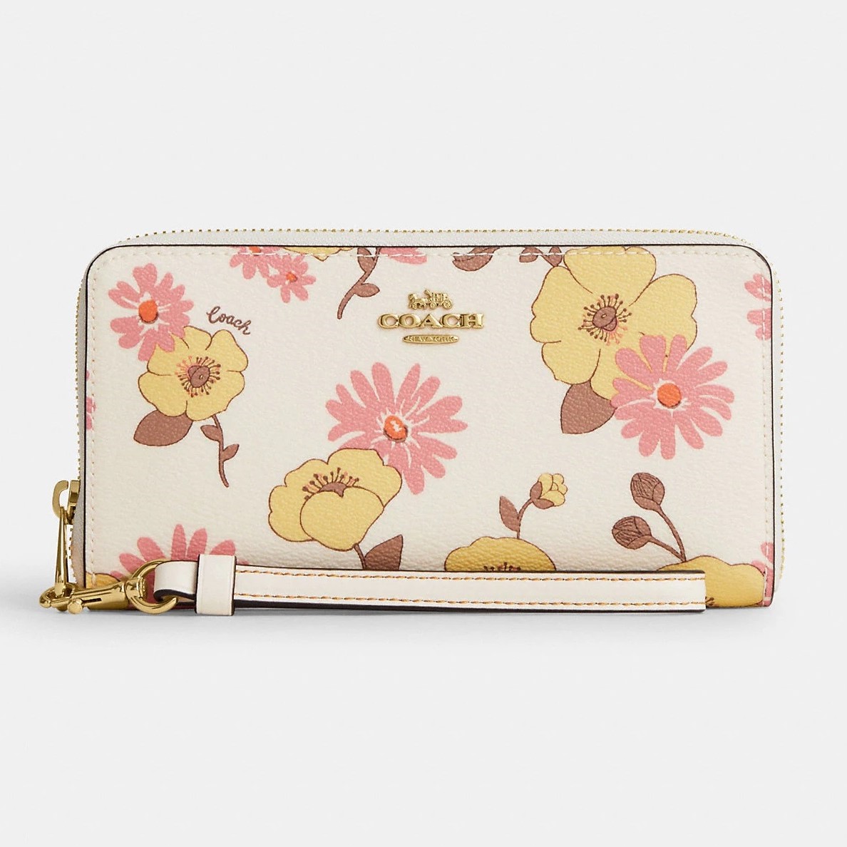VÍ NỮ DÀI COACH LONG ZIP AROUND WALLET WITH FLORAL CLUSTER PRINT CI798 3