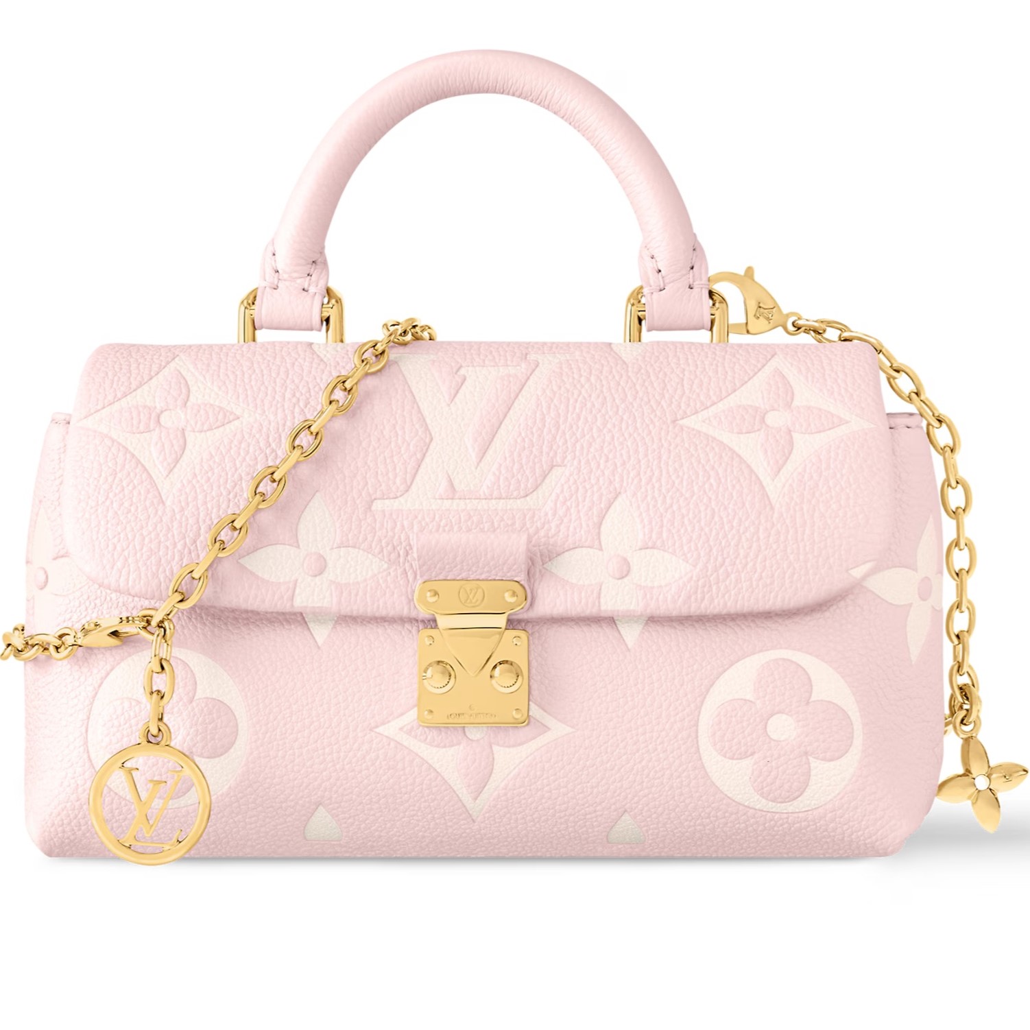 Túi LV Louis Vuitton Nano Madeleine Bicolor Monogram Empreinte Rose White Quartz 6