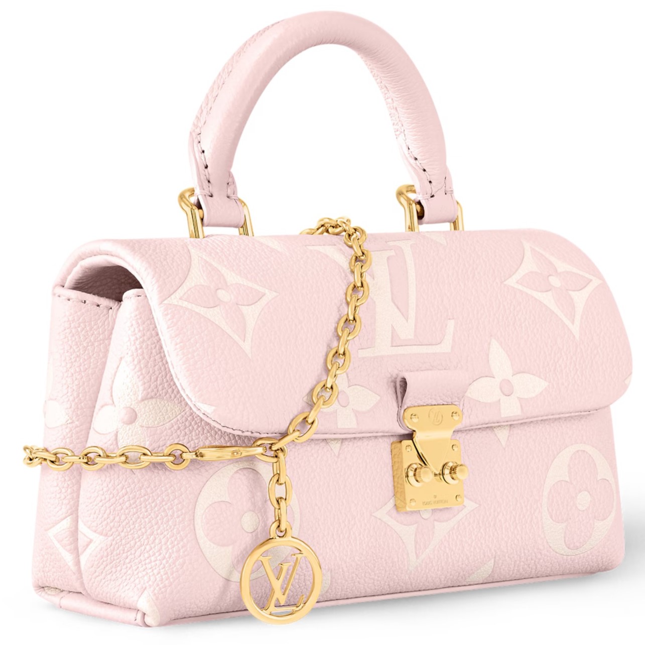 Túi LV Louis Vuitton Nano Madeleine Bicolor Monogram Empreinte Rose White Quartz 2