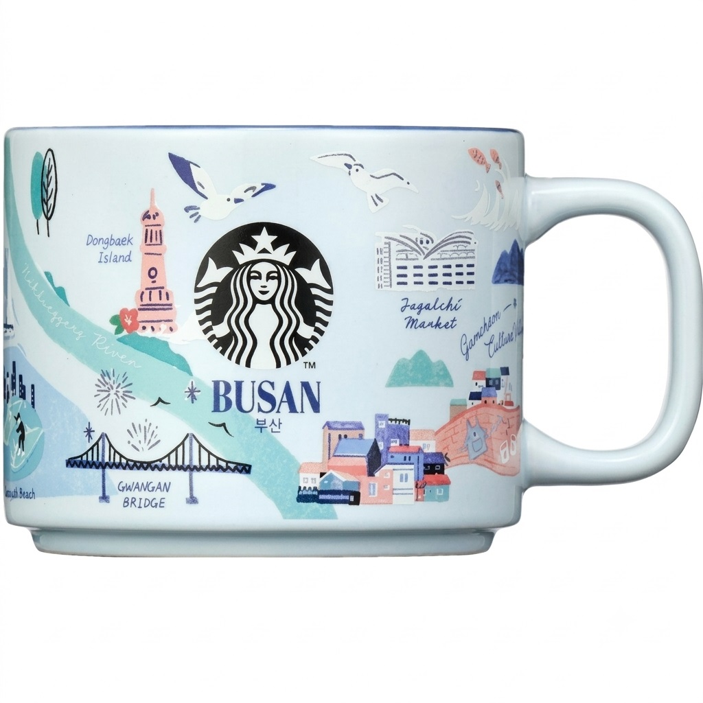 Ly sứ Starbucks KOREA Busan Regional Collection MUG 355ml Limited Edition 4