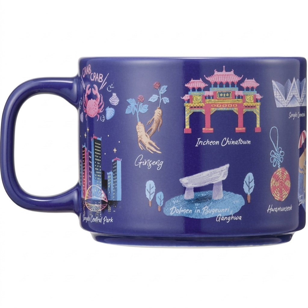Ly sứ Starbucks KOREA Incheon Regional Collection MUG 355ml Limited Edition 1