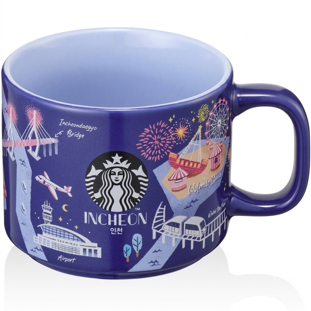 Ly sứ Starbucks KOREA Incheon Regional Collection MUG 355ml Limited Edition 2