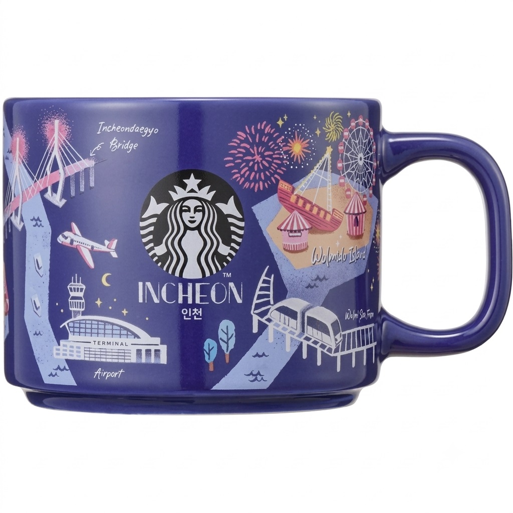 Ly sứ Starbucks KOREA Incheon Regional Collection MUG 355ml Limited Edition 3