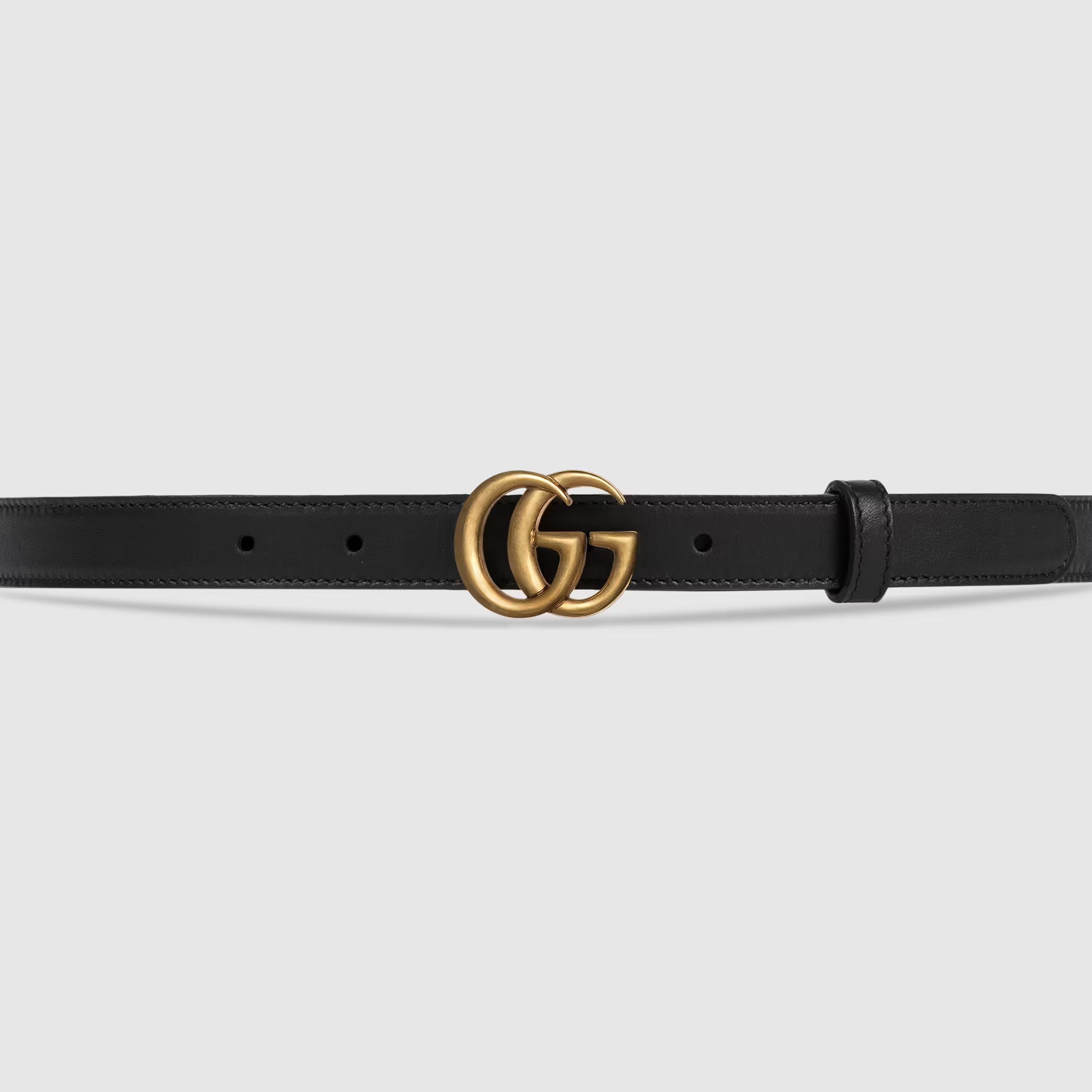 DÂY NỊT NỮ GUCCI LIGHT LEATHER BELT WITH DOUBLE G BUCKLE 3