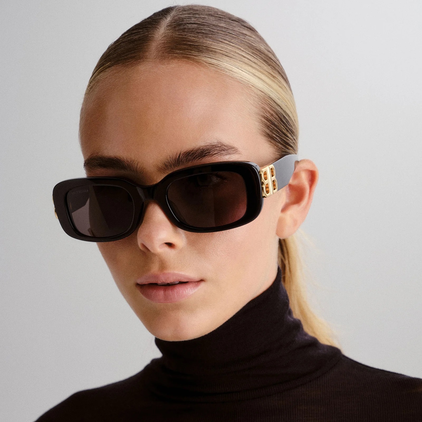 Mắt kính Balenciaga Eyewear Rectangular Frame Sunglasses Black BB0310SK 001 53 8