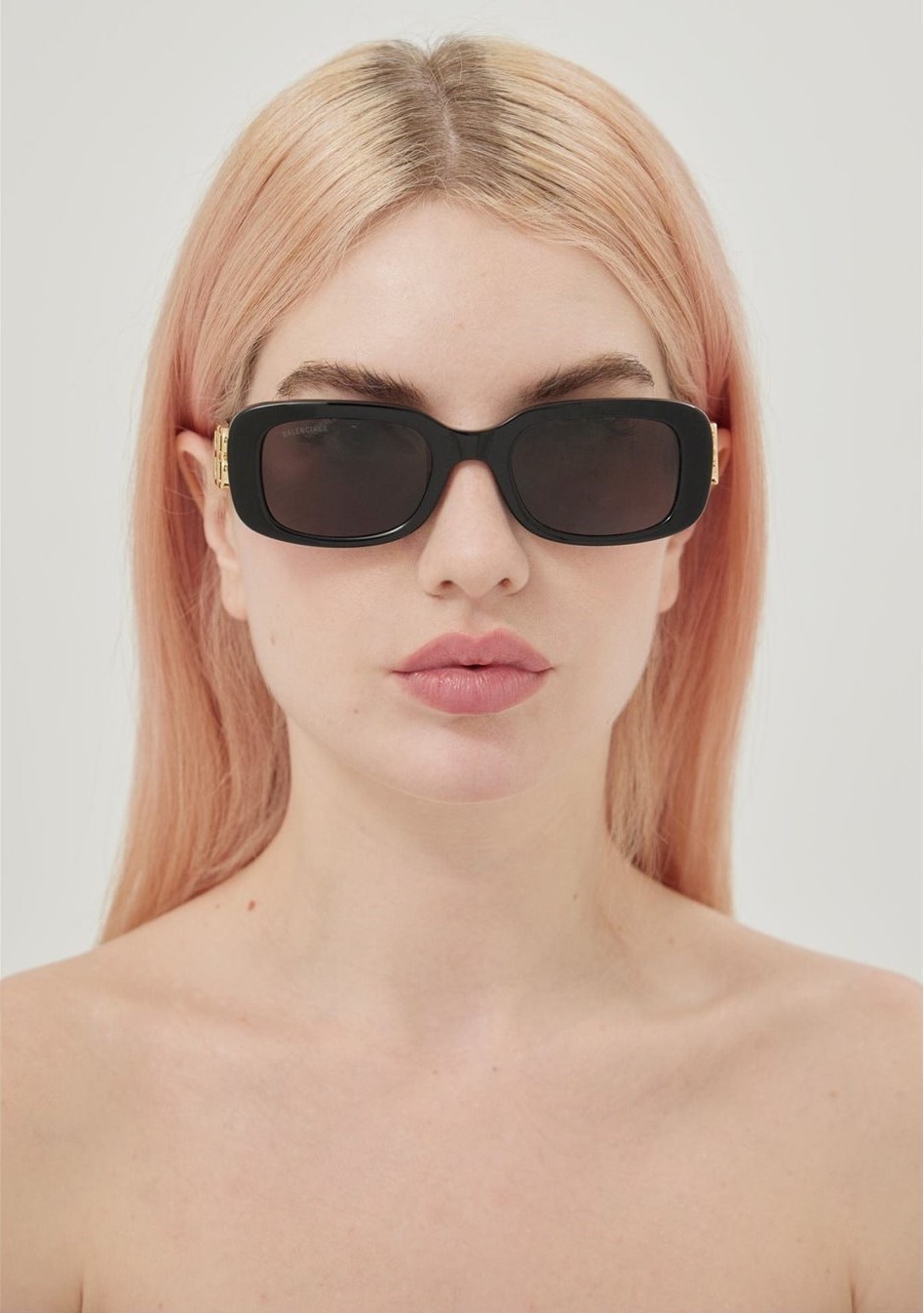 Mắt kính Balenciaga Eyewear Rectangular Frame Sunglasses Black BB0310SK 001 53 9