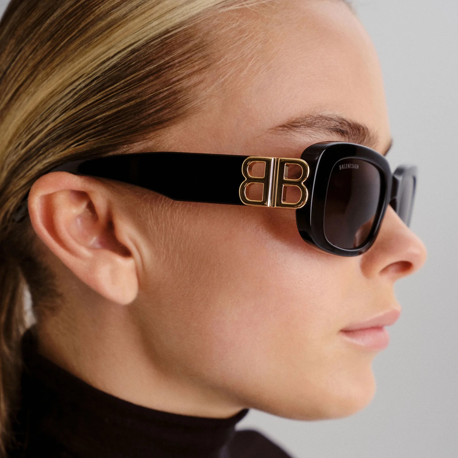 Mắt kính Balenciaga Eyewear Rectangular Frame Sunglasses Black BB0310SK 001 53 10