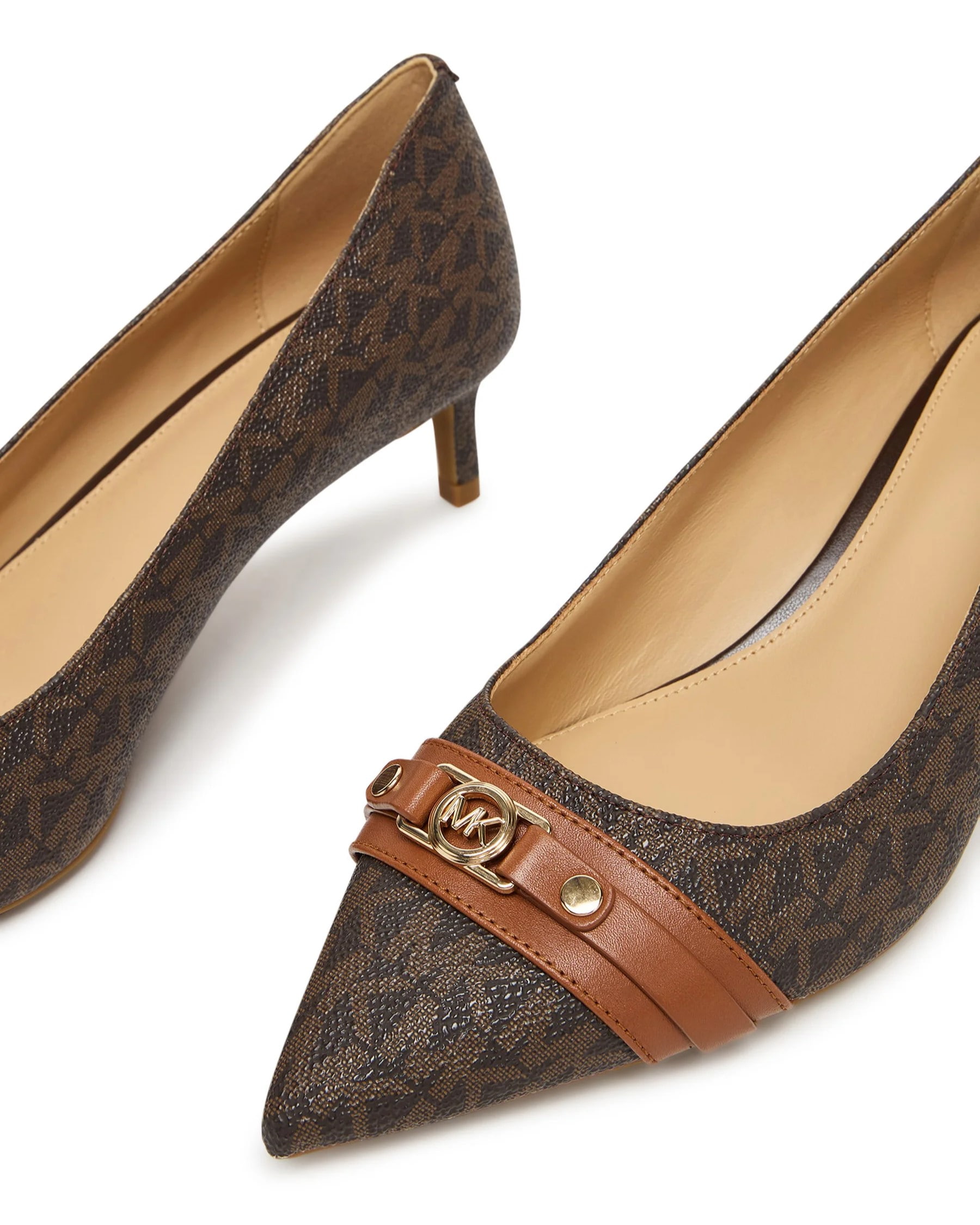 Giày MK Michael Kors Mandy Flex Signature Logo Pump Brown 40T5MAMP1B 5
