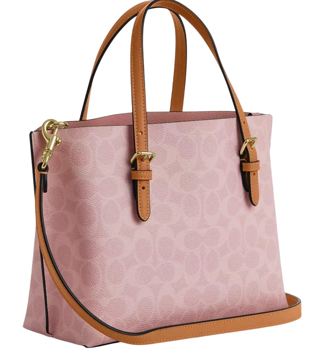 Túi Coach Mollie Tote Bag 25 In Signature Canvas With Charms Powder Pink CER24 2