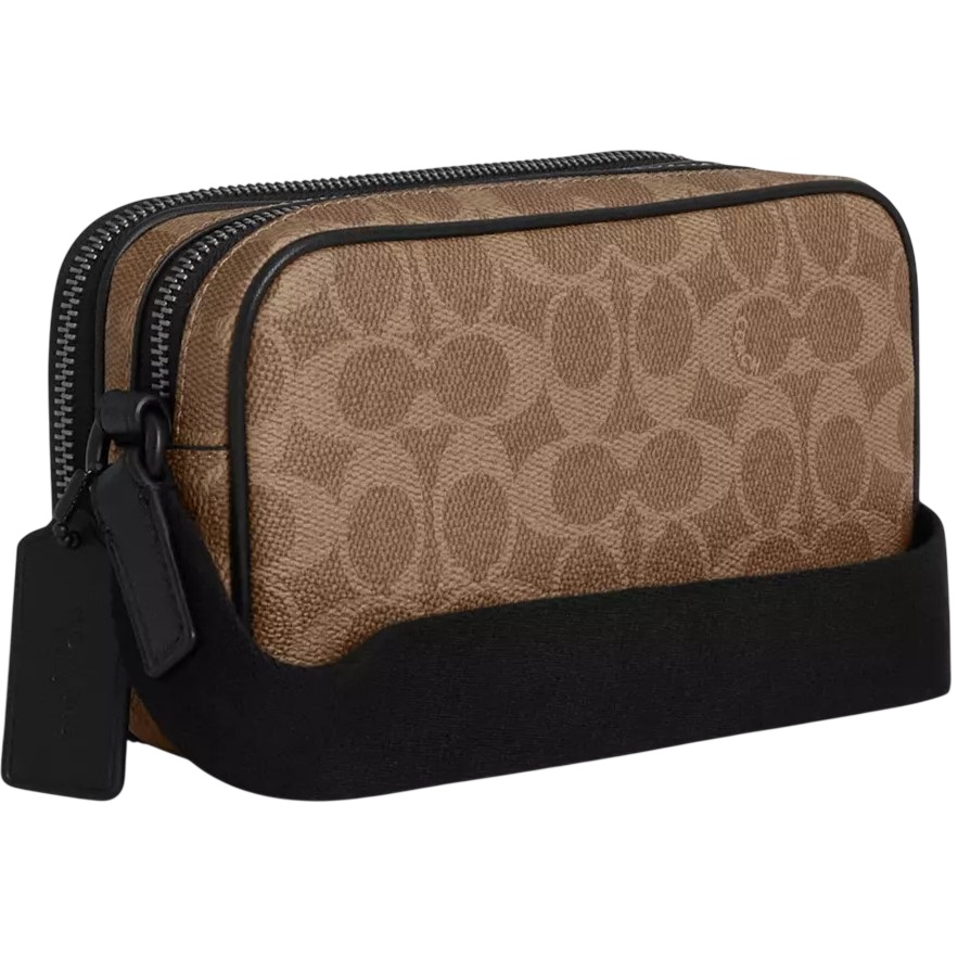 Túi Coach Colton Crossbody Bag 19 In Signature Canvas Tan Black CET55 1