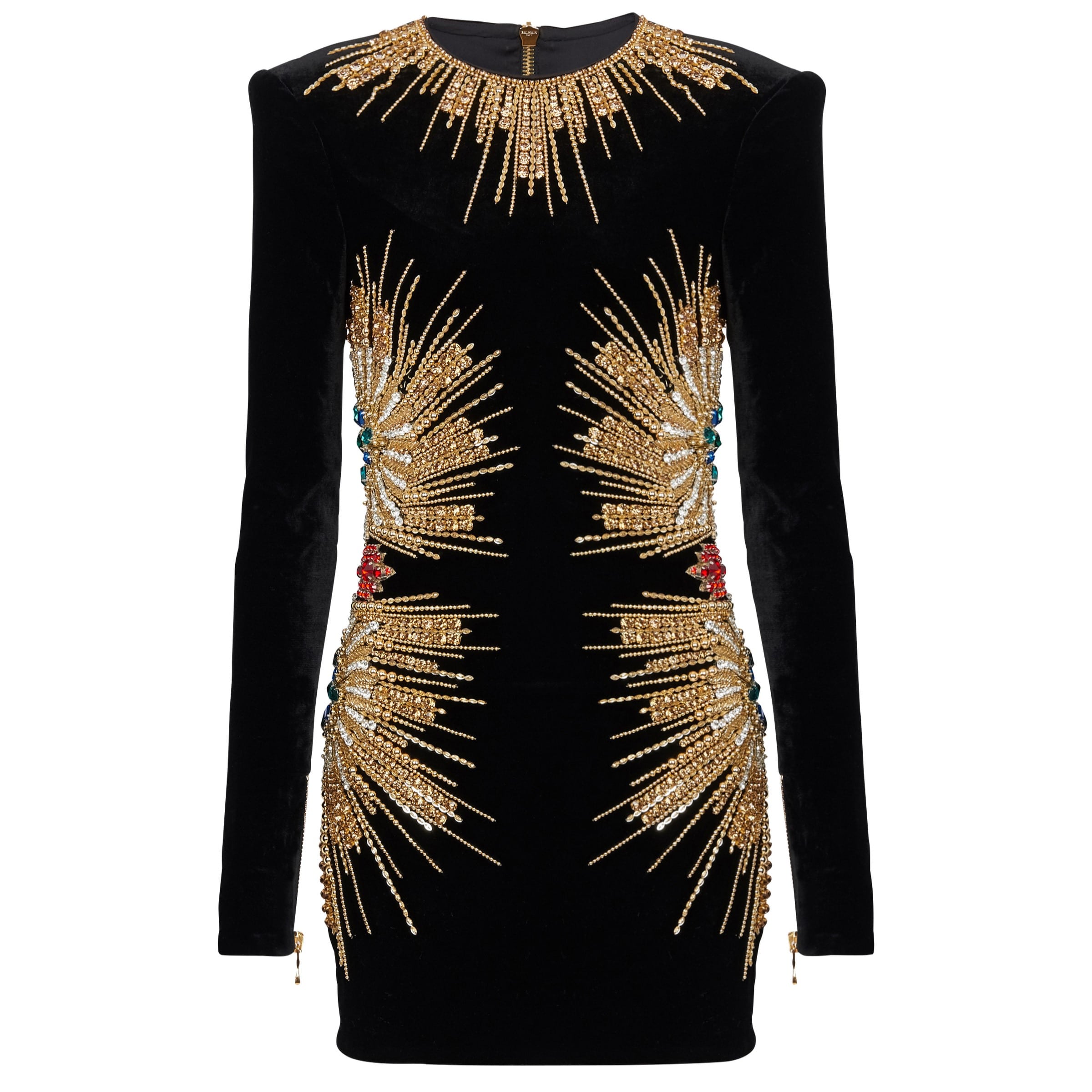 Áo đầm Balmain Dress With Pearl And Sequin Embroidery 1