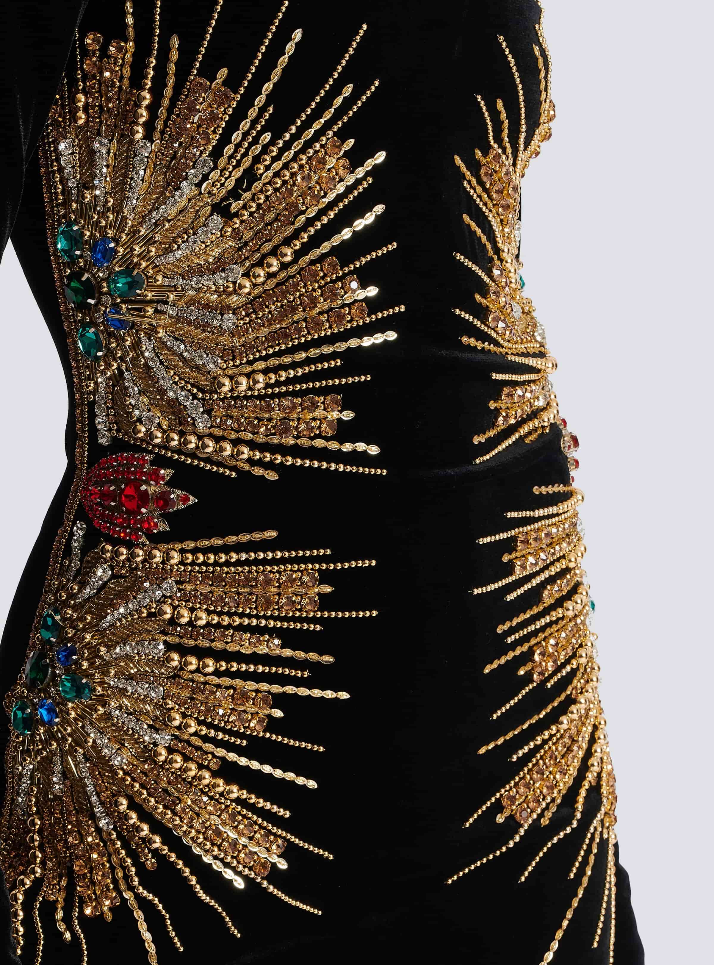 Áo đầm Balmain Dress With Pearl And Sequin Embroidery 3