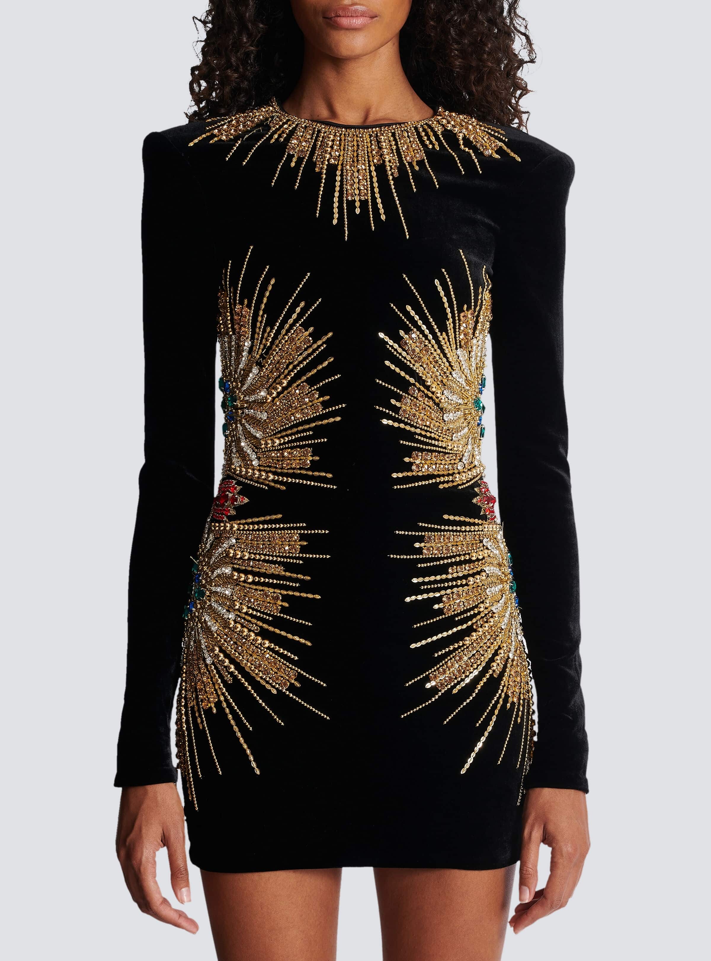 Áo đầm Balmain Dress With Pearl And Sequin Embroidery 6