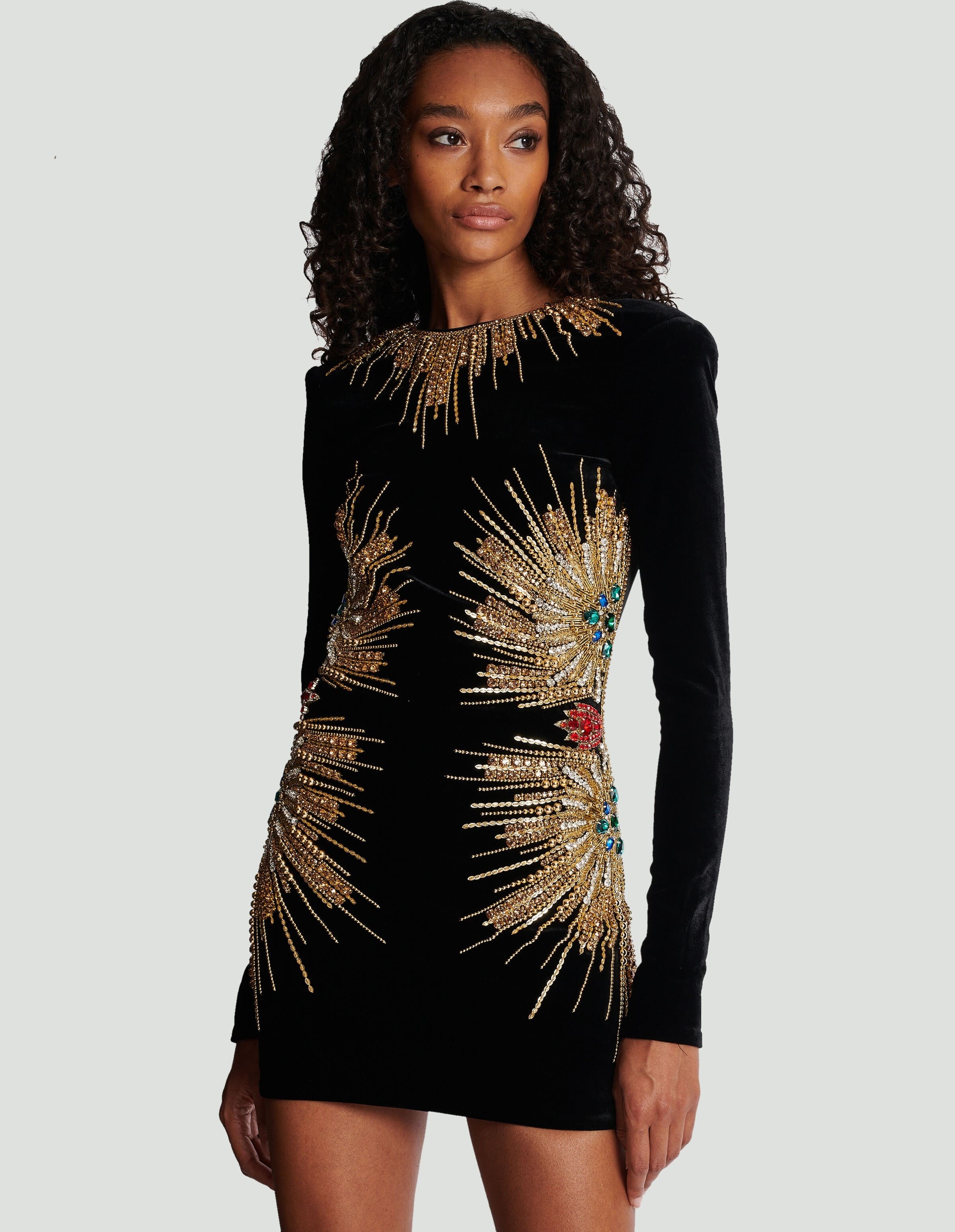 Áo đầm Balmain Dress With Pearl And Sequin Embroidery 8