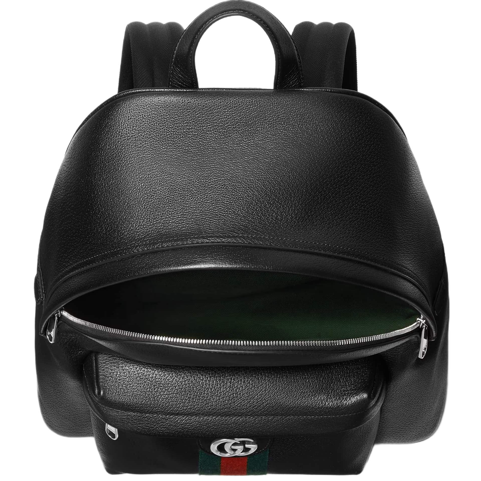 Balo Gucci Ophidia Medium Backpack Black Soft Leather 2