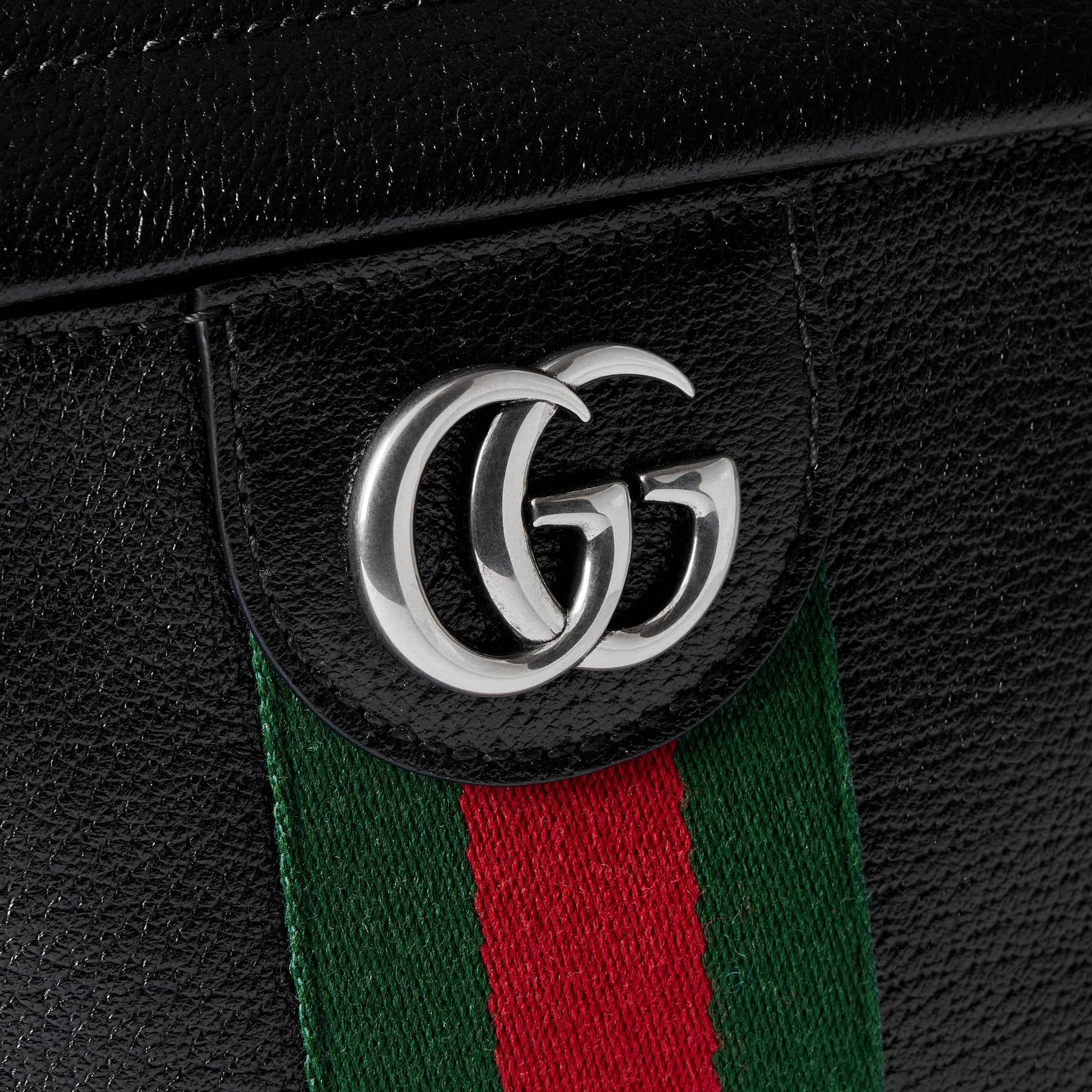 Balo Gucci Ophidia Medium Backpack Black Soft Leather 4
