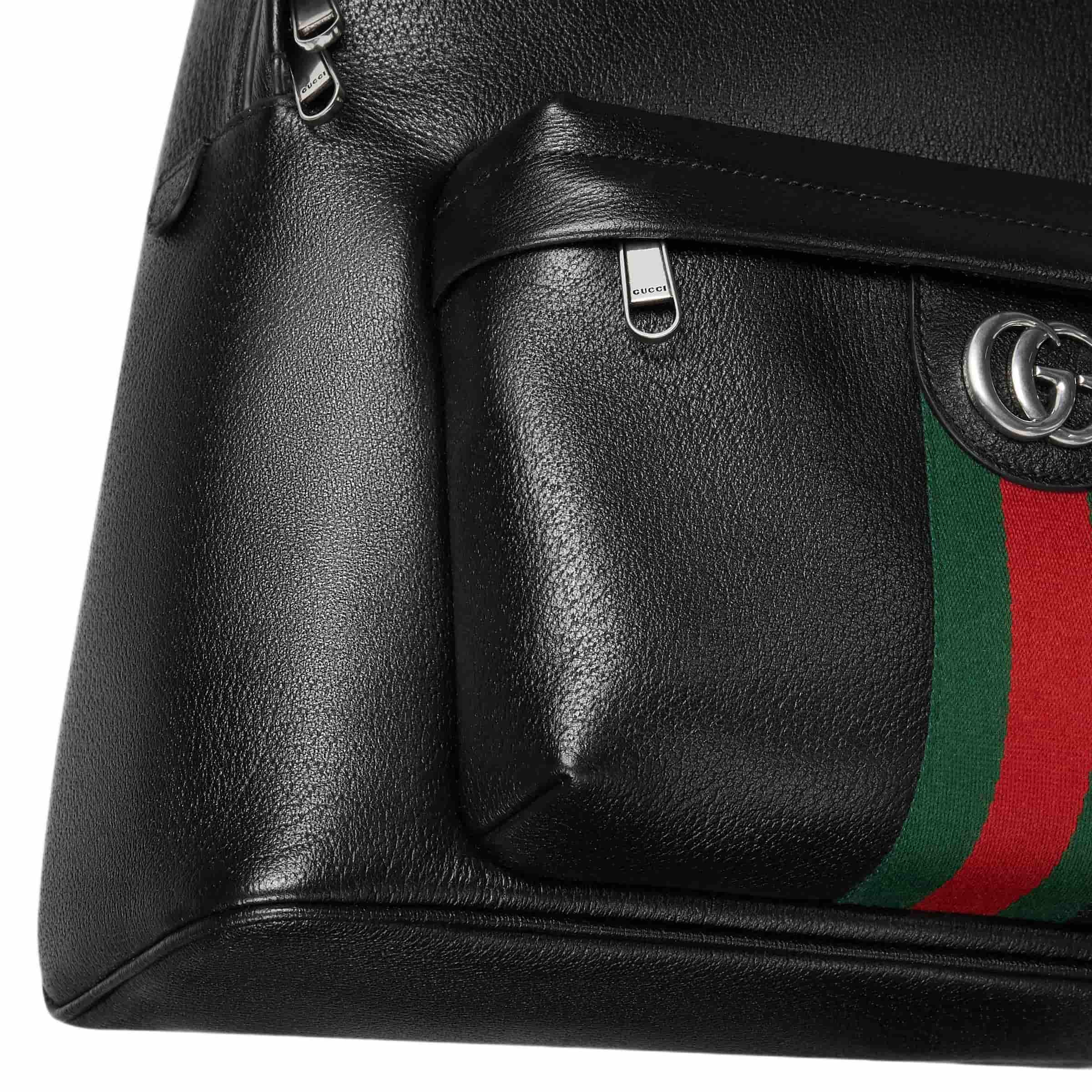 Balo Gucci Ophidia Medium Backpack Black Soft Leather 7