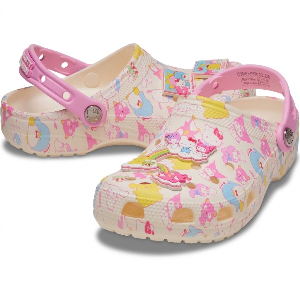Giày Clog Crocs Hello Kitty Friends Pastel Classic Multi 10