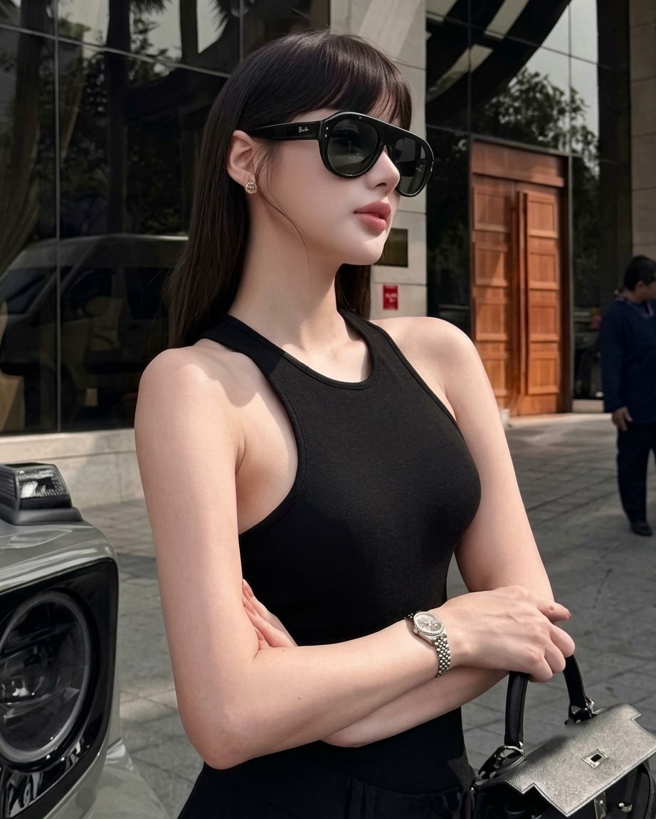 Kính Mát Unisex Rayban Aviator Puffer Ultra Black RB4925 3