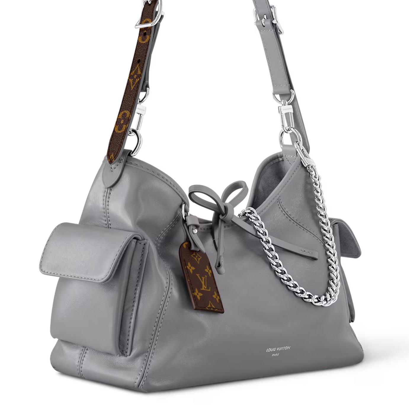 Túi xách nữ Louis Vuitton CarryAll Cargo PM Gris Trianon M12579 6