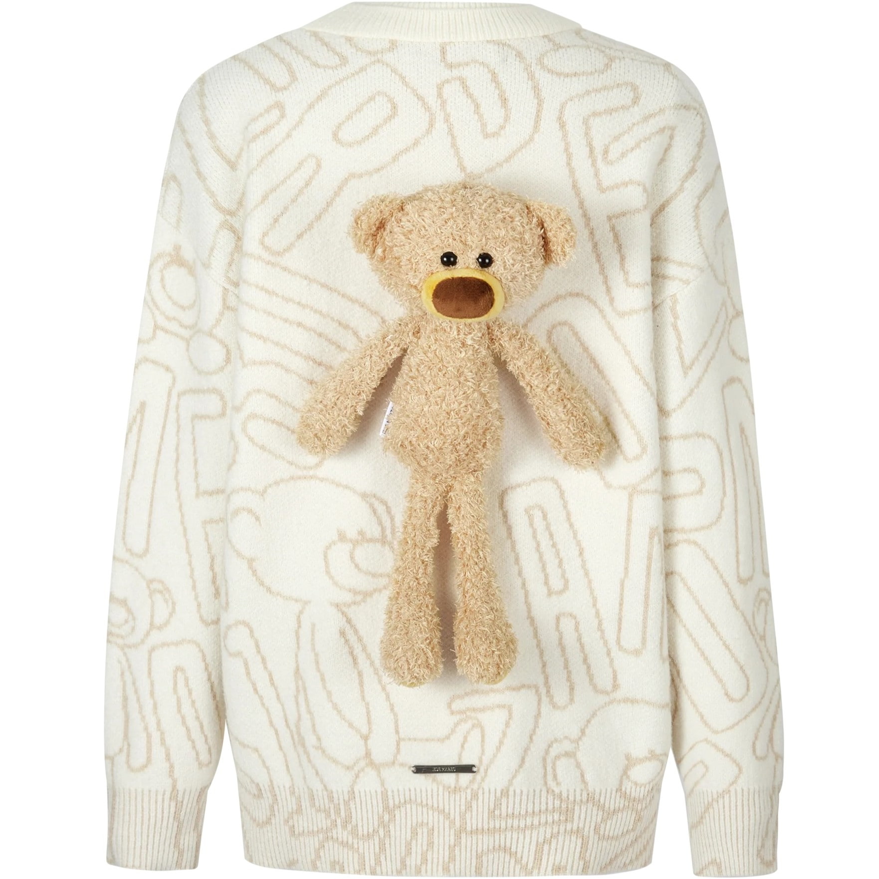 Áo gấu 13DE Marzo Bear Logo Sketch Jumper Beige 5
