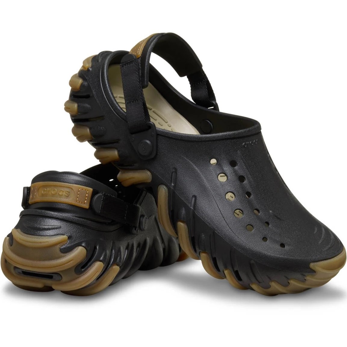 Giày Crocs Unisex Echo Gum RO Clog Black 5