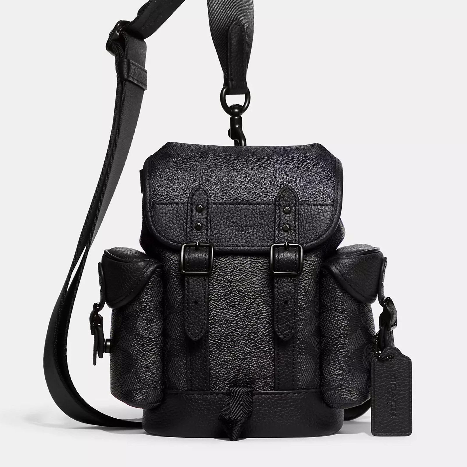 BALO COACH NAM HITCH BACKPACK 13 IN SIGNATURE COATED CANVAS AND SOFT POLISHED PEBBLE LEATHER CE506 2