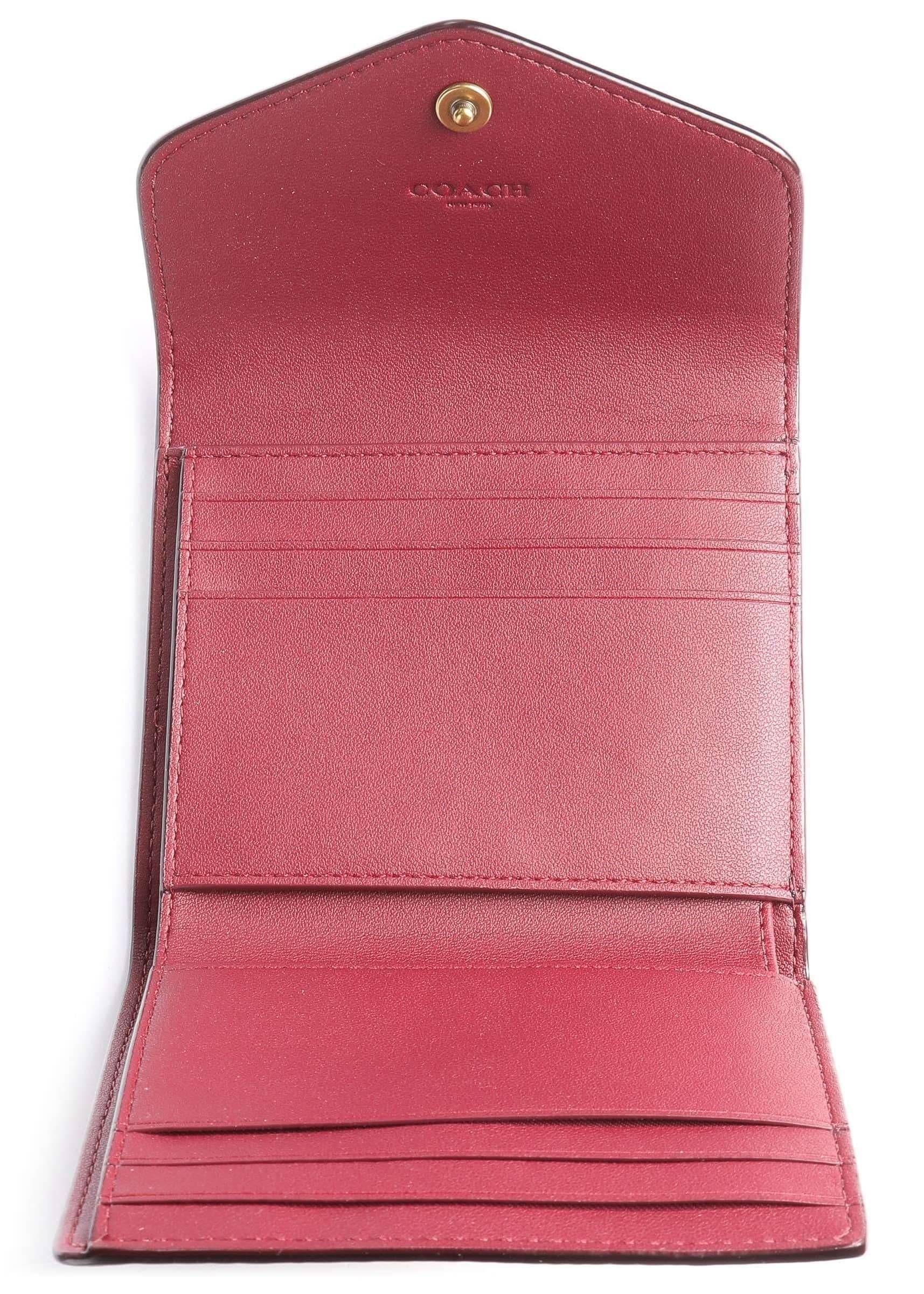 VÍ NGẮN NỮ GẬP COACH WYN SMALL WALLET IN COLORBLOCK SIGNATURE CANVAS 2