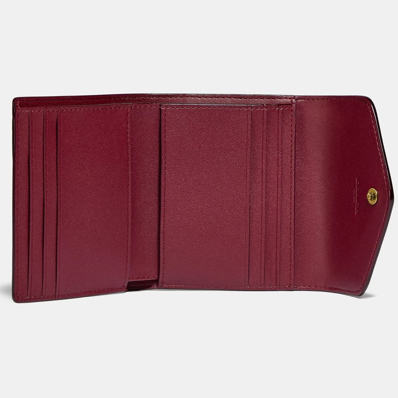 VÍ NGẮN NỮ GẬP COACH WYN SMALL WALLET IN COLORBLOCK SIGNATURE CANVAS 4