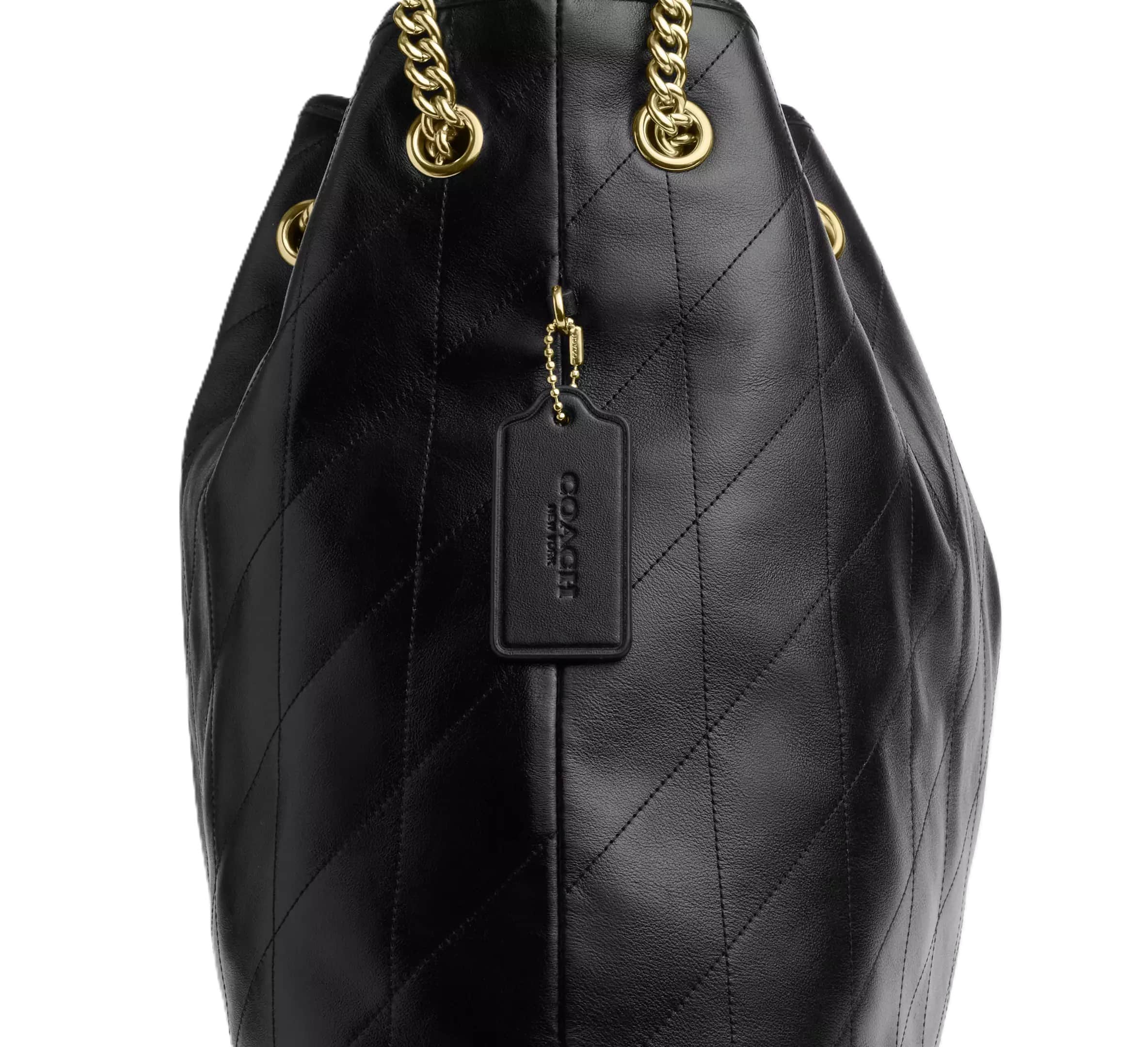 Túi Coach Evelyn Large Shoulder Bag With Quilting Black CCZ81 2