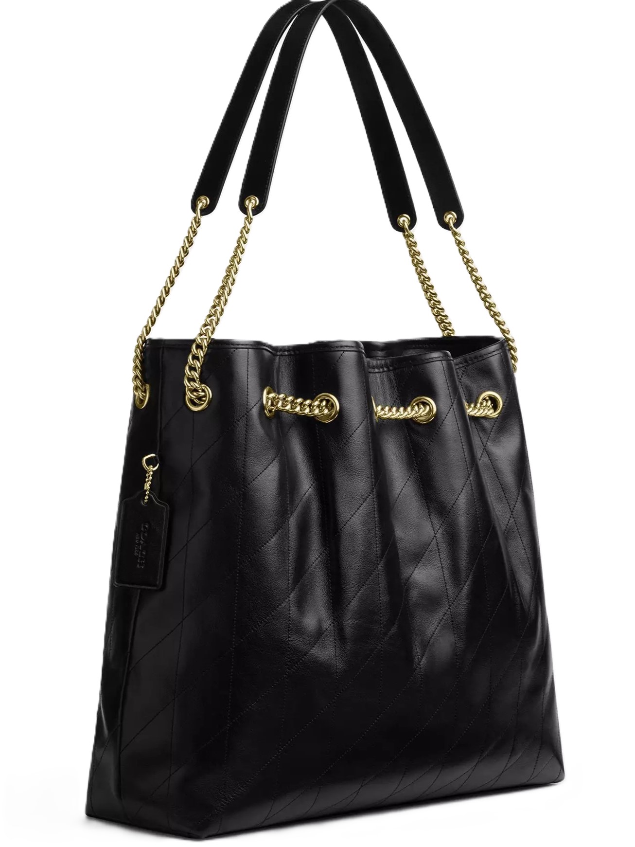 Túi Coach Evelyn Large Shoulder Bag With Quilting Black CCZ81 6