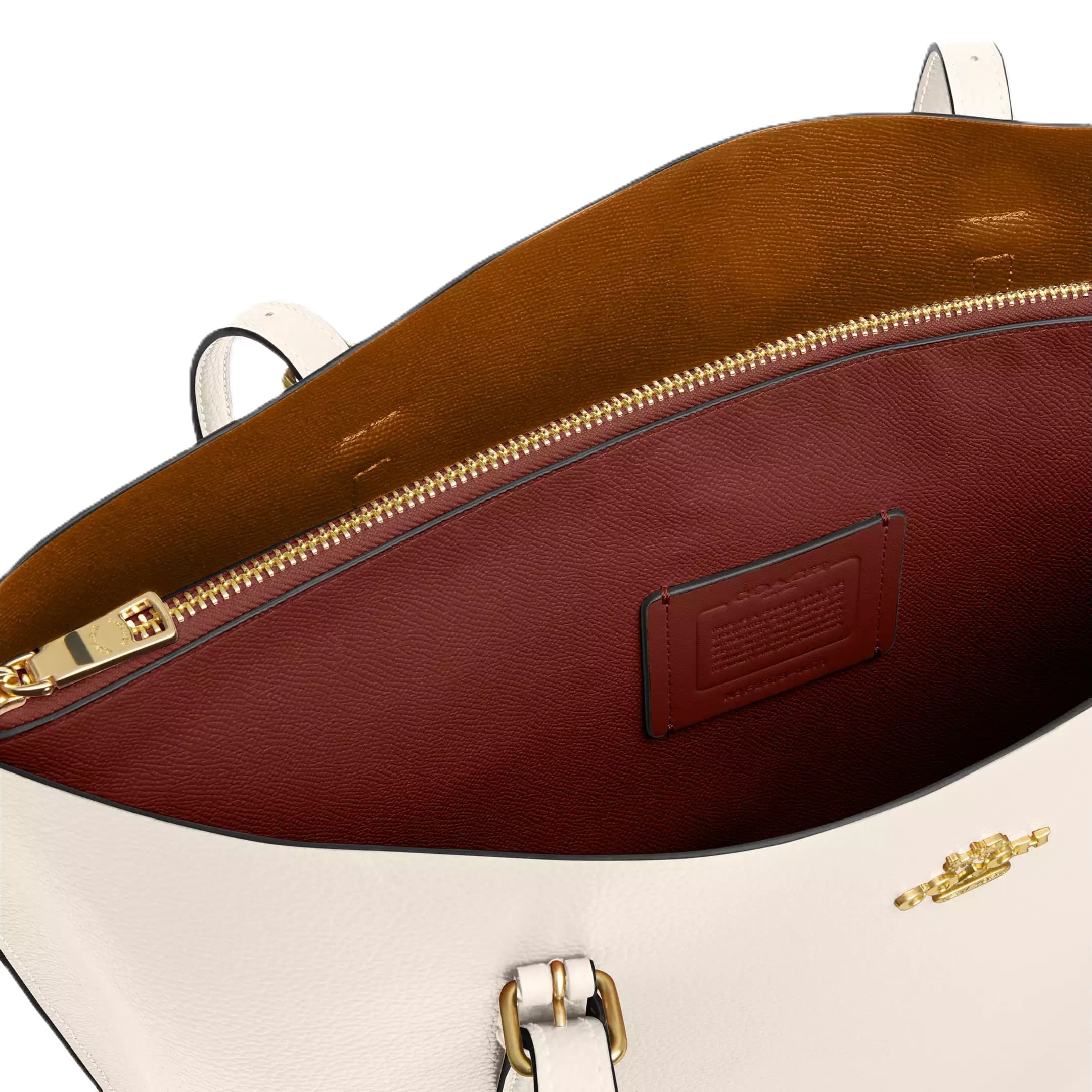 Túi Coach Mollie Tote Bag Gold Chalk Light Saddle 1671 5