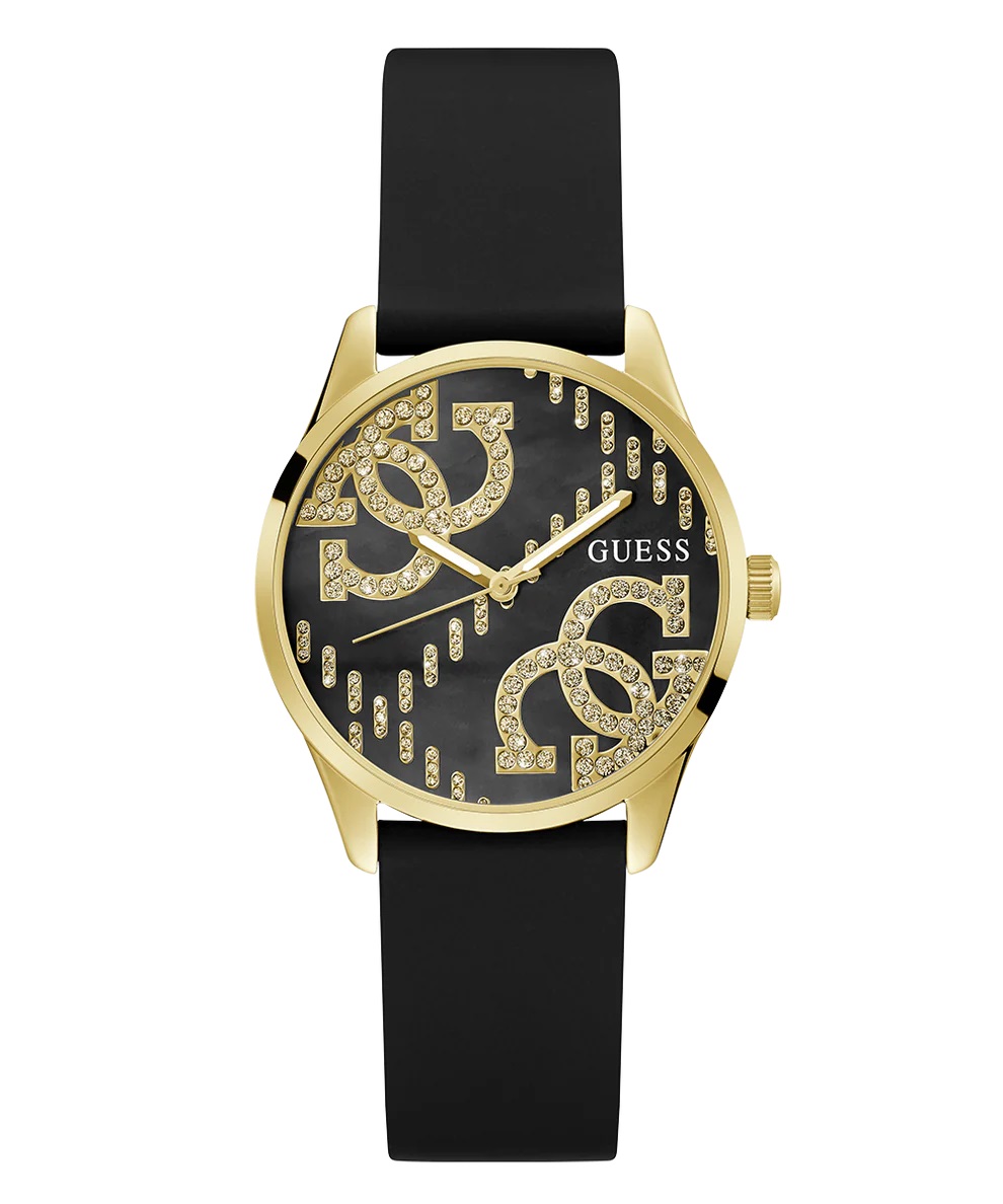 Đồng hồ nữ Guess Ladies Black Gold Tone Analog Watch GW0755L3 8
