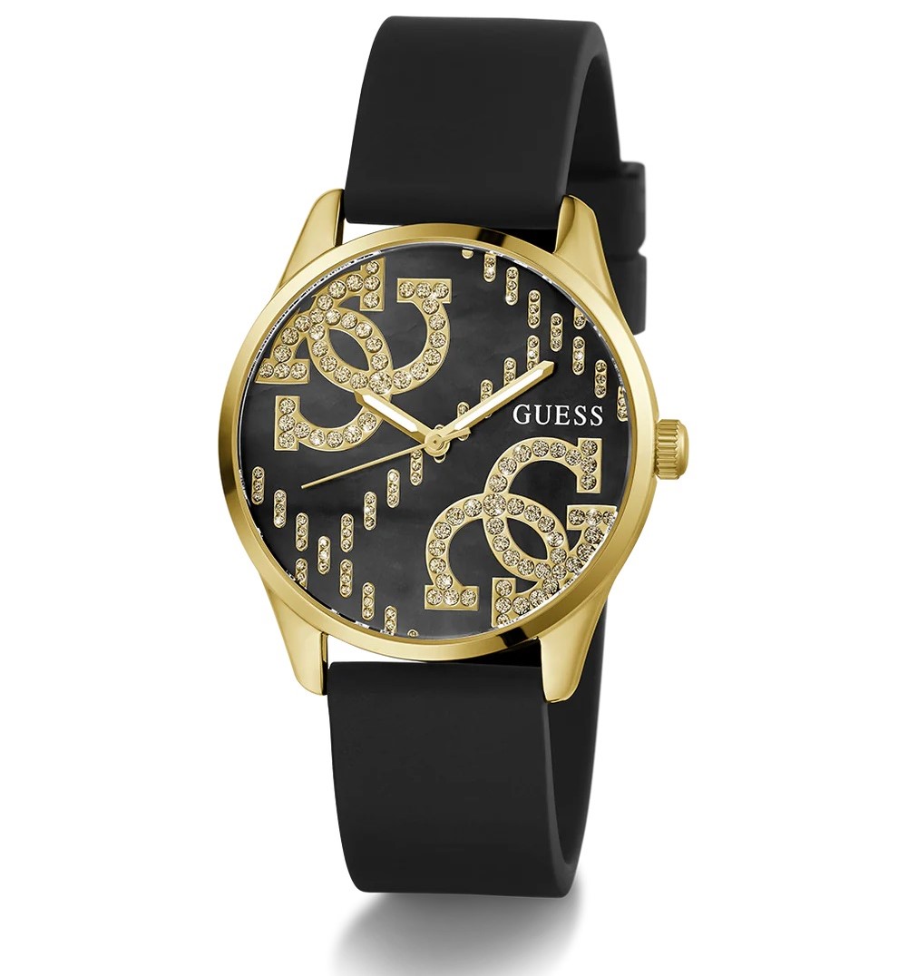 Đồng hồ nữ Guess Ladies Black Gold Tone Analog Watch GW0755L3 14