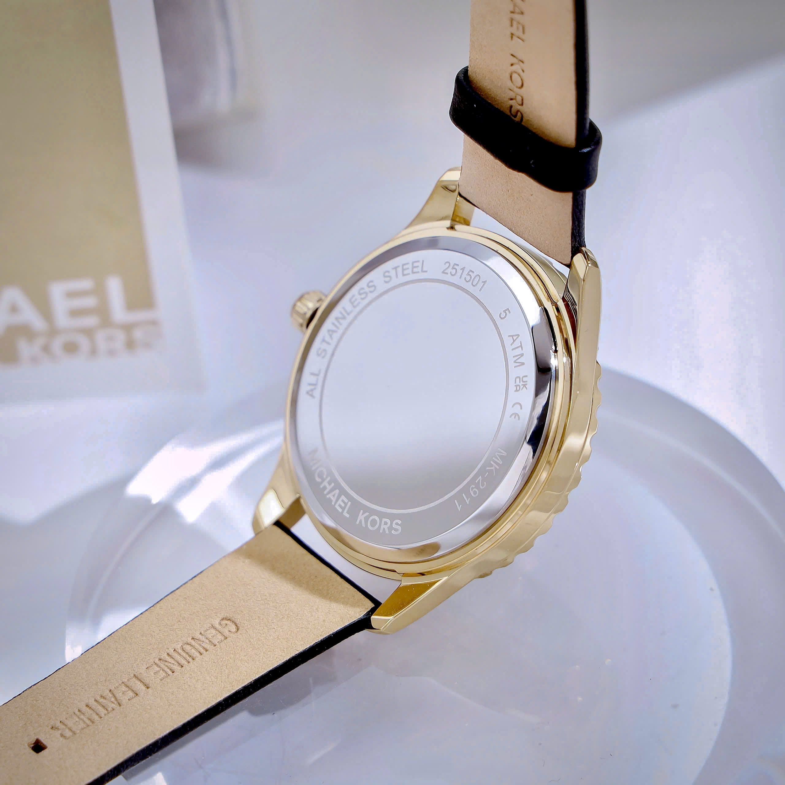 Đồng hồ Michael Kors Layton Three Hand Mother of Pearl Black Dial Watch For Women MK2911 3