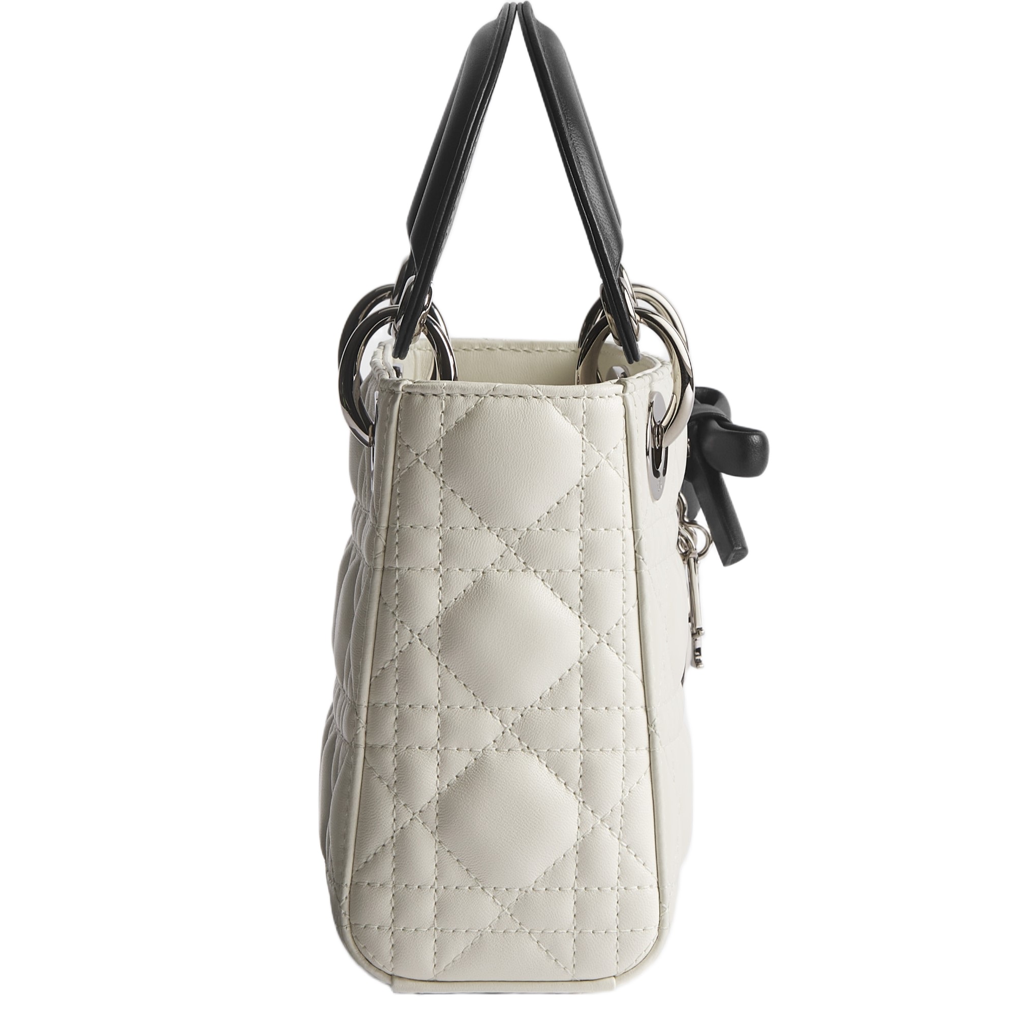 Túi Mini Lady Dior Bag with Chain Latte and Black Cannage Lambskin 1