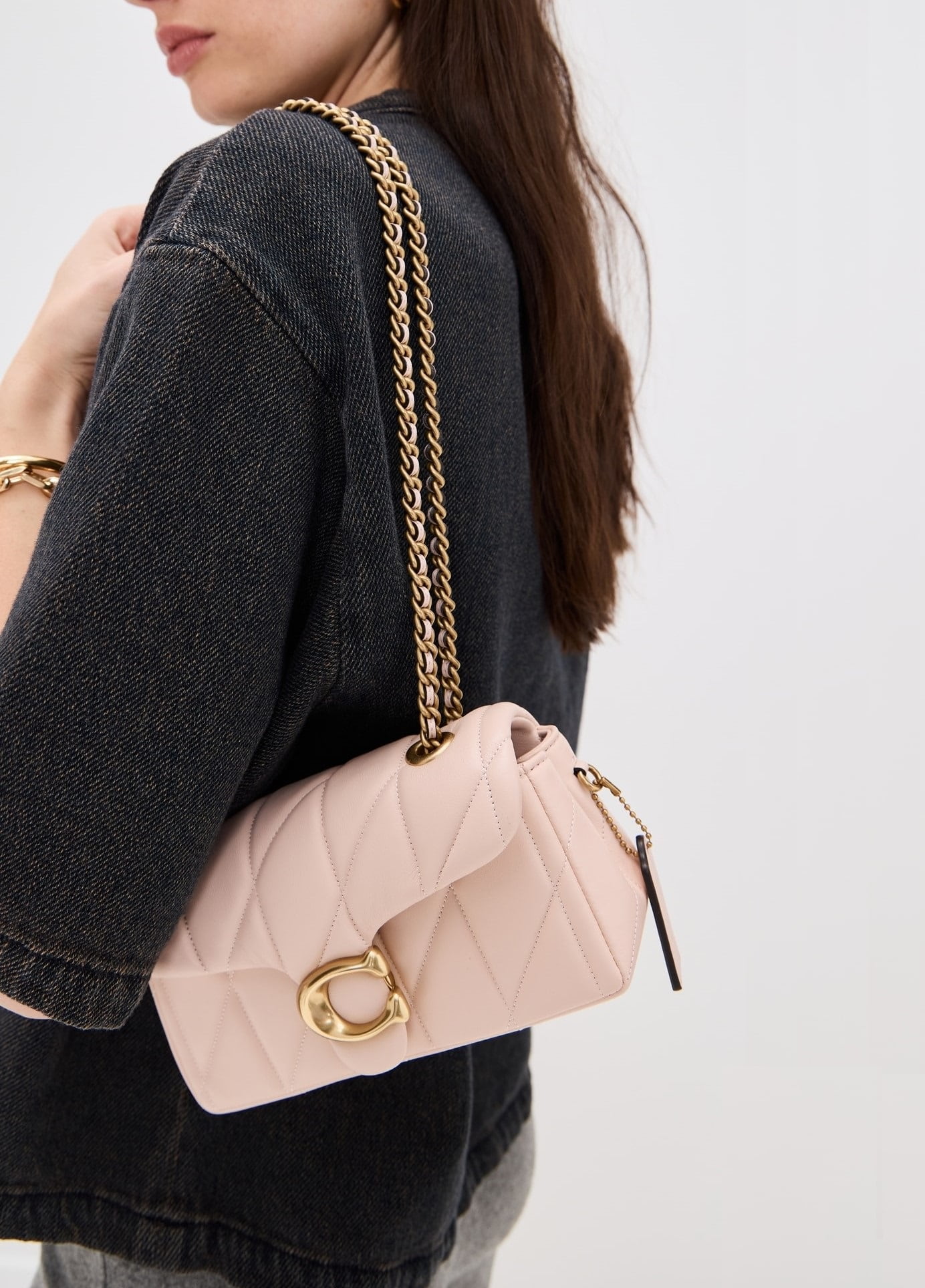 Túi Coach Tabby Shoulder Bag 20 With Pillow Quilting Nappa Leather Blush CP149 5