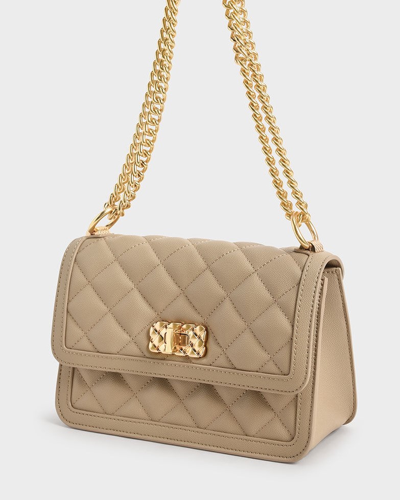 TÚI CHARLES KEITH MICAELA QUILTED CHAIN BAG 10