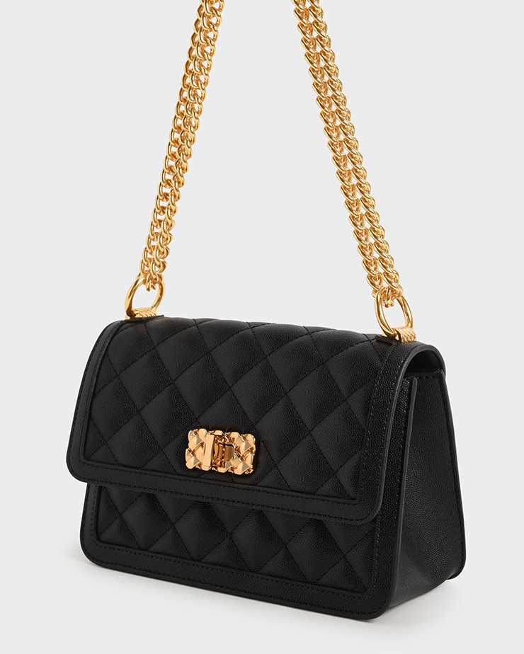 TÚI CHARLES KEITH MICAELA QUILTED CHAIN BAG 7