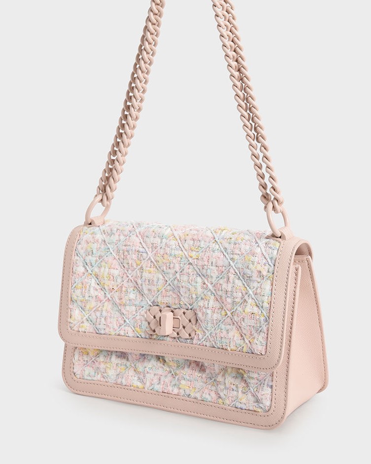 TÚI CHARLES KEITH MICAELA QUILTED CHAIN BAG 18